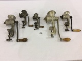 Lot of 5 Various Meat Grinders Including