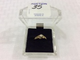 Ladies 14 K Diamond Ring (Size 6 1/2 to 7) (5)