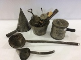 Lg. Group Including Primitive Tin Ware, Pans,