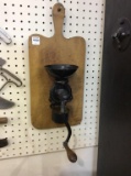 Wall Hanging Board w/ Sm. Coffee Grinder