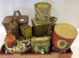 Group of Various Old Tins-Some Adv. &