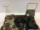 Collection of 6 Old Kerosene Lamps-Several Metal