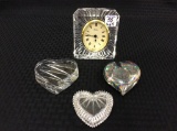 Lot of 4 Crystal Glass Pieces Including