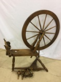 Primitive Spinning Wheel w/ Extra Pieces