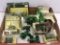 Group of 11 Sm. John Deere Tractors-Most w/ Boxes