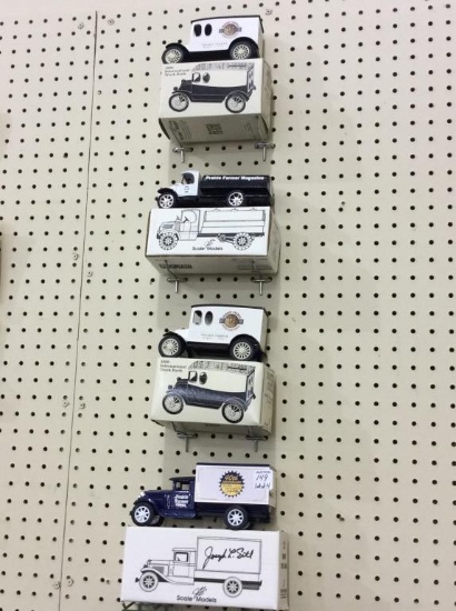 Lot of 4 Die Cast Metal Praire Farmer Banks