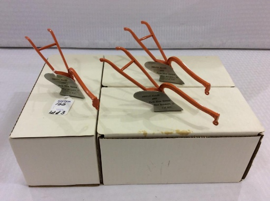 Lot of 3 One Bottom Walking Plows w/ Boxes
