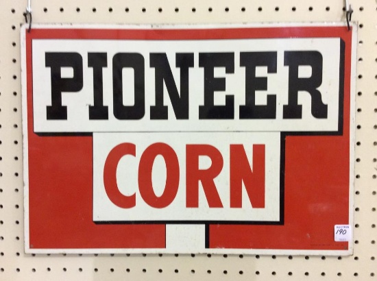 Tin Pioneer Corn Sign-Donaldson Art Sign Co.