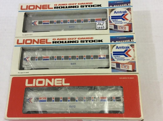 Lot of 3 Lionel Amtrack O & O27 Gauge