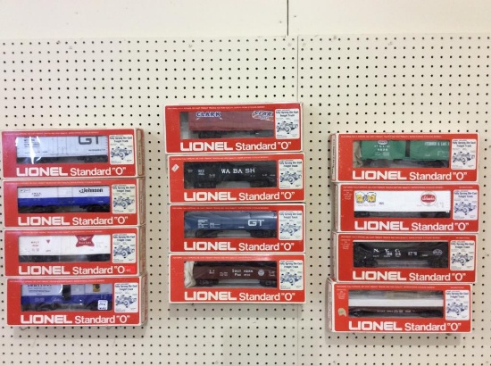 Lot of 12 Lionel Standard "O" Cars in Boxes
