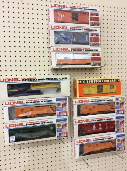 Lot of 10 Lionel O & O27 Gauge Train Cars