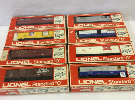 Lot of 8 Lionel Standard "O' Box Cars in