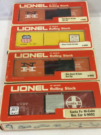 Lot of 4 Lionel "O-Scale" Rolling Stock Cars