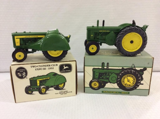 Lot of 2 John Deere Tractors by Ertl in Boxes