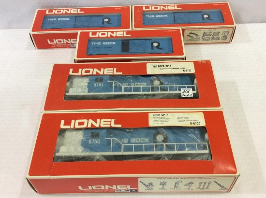 Lot of 5 Lionel O Gauge "The Rock" in Boxes