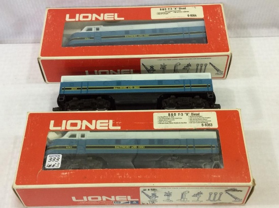 Lot of 3 Lionel B&O Including F-3