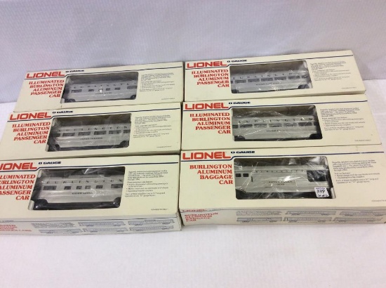 Lot of 6 Lionel O Gauge Illuminated Aluminum