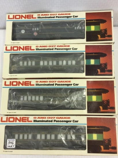 Lot of 4 Lionel O & 027 Gauge Illuminated