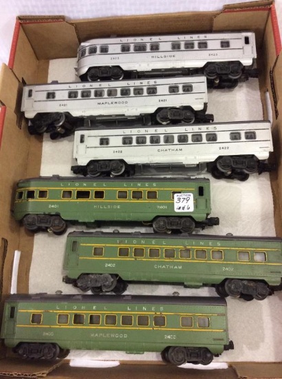Lot of 6 Various Lionel Passenger Cars