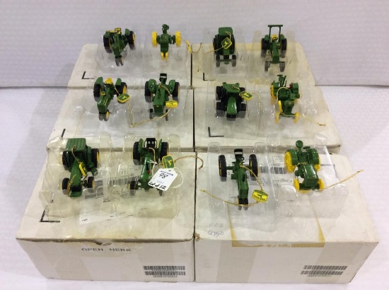 Lot of 12 John Deere Christmas Ornaments
