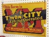 Tin Sign-This Farm is MM Twin City Tractor