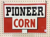 Tin Pioneer Corn Sign-Donaldson Art Sign Co.