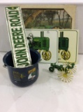 Lot of 6 Including 2 Tin John Deere Tractor Signs