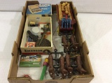 Group of Toys Including Iron Horse Drawn