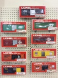 Lot of 9 Lionel O Scale Box Cars In Boxes