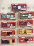 Lot of 9 Lionel O Scale Box Cars In Boxes