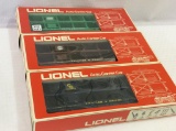 Lot of 3 Lionel Auto Carrier Cars in Boxes