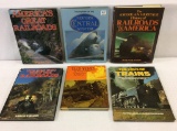 Lot of 6 Hard Cover Train Books Including