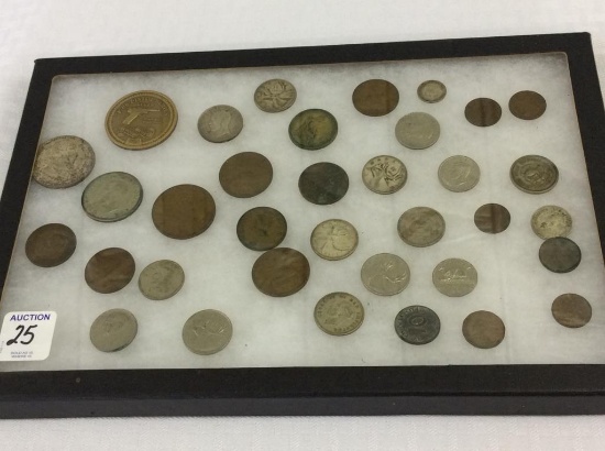 Group of Mostly Foreign Coins Including