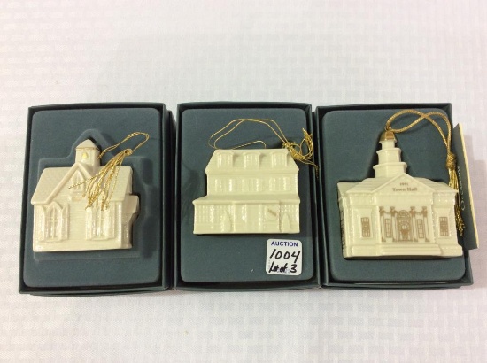 Lot of 3 Lenox Christmas Ornaments in Original