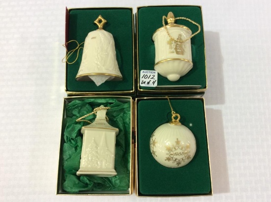 Lot of 4 Lenox Christmas Ornaments in Boxes