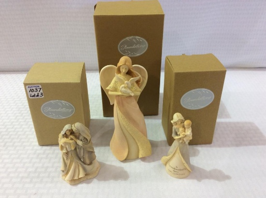 Lot of 3 Foundation Figurines w/ Boxes Including