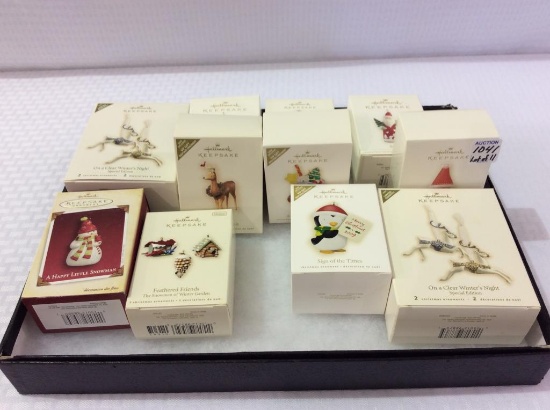 Lot of 11 Hallmark Keepsake Ornaments in Boxes