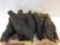 Lot of 6 Paper Mache/FIber Crows