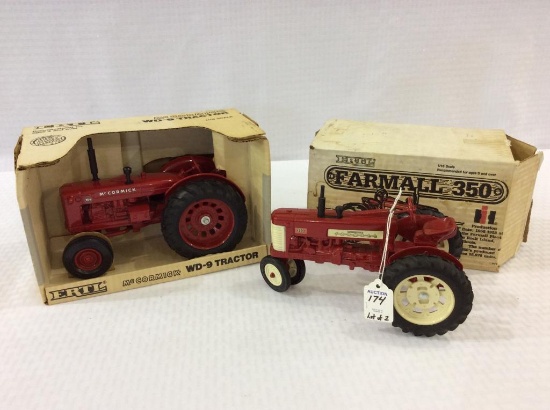 Lot of 2 Ertl 1/16th Scale Tractors in Boxes