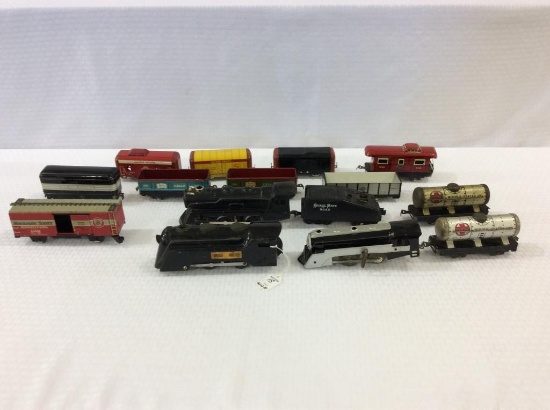 Group of Trains Including Hafner Tin Train