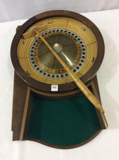 Very Nice Vintage Wood Roulette Game