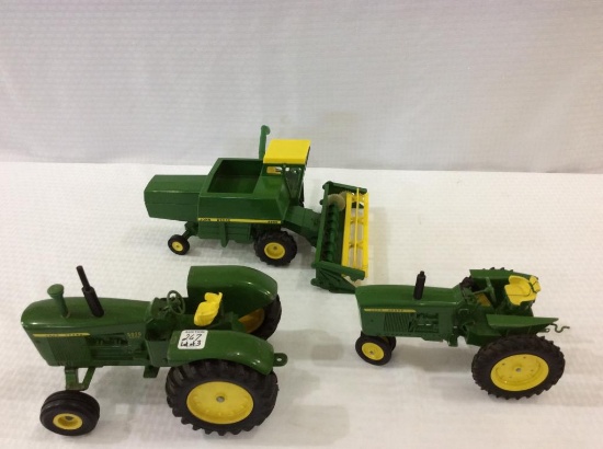 Lot of 3 John Deere Toys Including 2 Tractors-