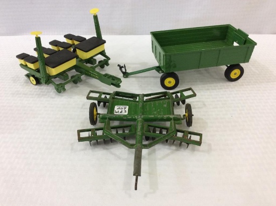 Lot of 3 John Deere Toy Machinery Including