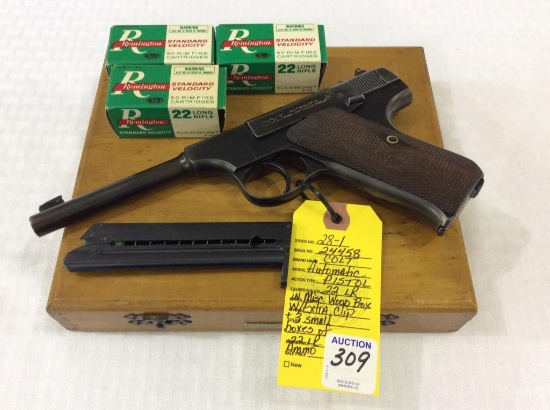 Colt Automatic 22 LR Pistol SN-24458