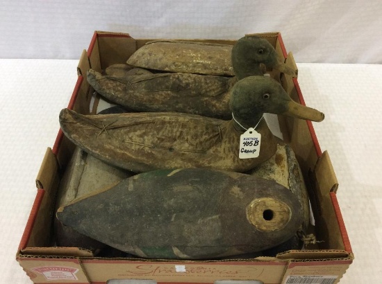 Group of Various Wood Duck Decoy Blanks