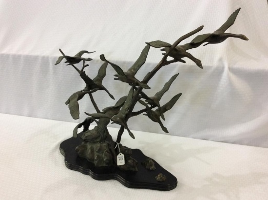 Lg. Metal Ducks in Flight Sculpture