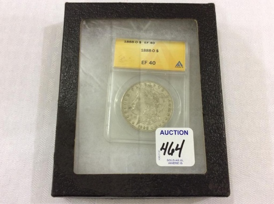 1888-0 Morgan Silver Dollar-Graded EF 40