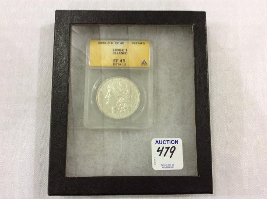 1896-0  Morgan Silver Dollar-Graded EF 45
