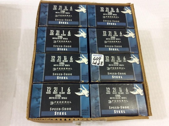 Lot of 8 Full Boxes of 12 Ga Federal Ammo