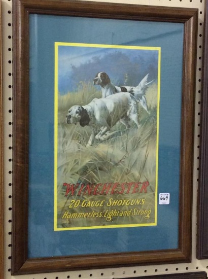Framed Winchester 20 Ga Shotgun Ad